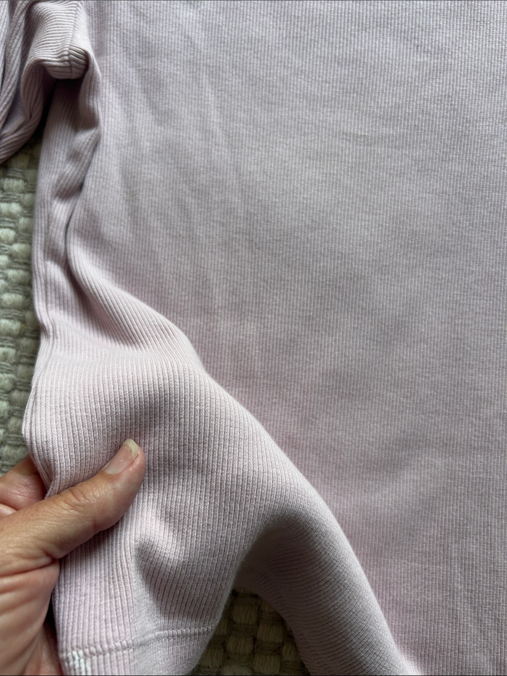 Universal Thread Pink Ribbed Long Sleeve Top - Picture 2 of 4